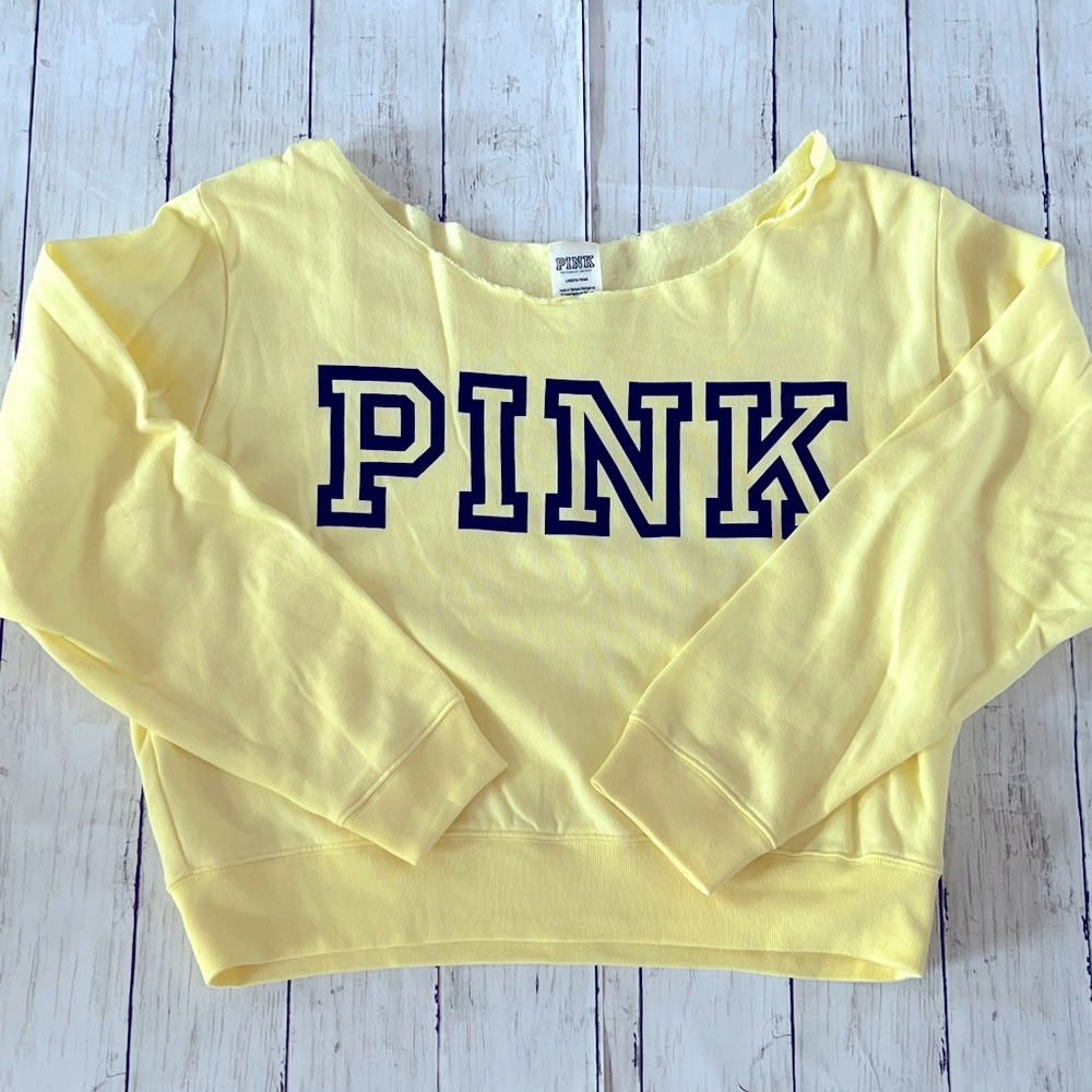 Victoria’s Secret Pink Open Neck Crew Sweatshirt